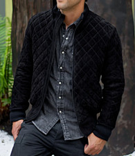 Blouson cuir bomber noir homme