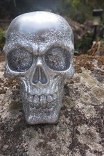 HF1642  FIGURINE CRANE ARGENT