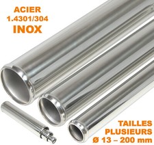 60cm TUBE DURITE ACIER INOX 304 1.4301 Tuyau Pipe Métal Poli Radiateur Eau Air
