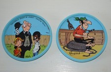 Lot 2 anciens couvercle de boite Tonimalt SPIROU BD dessous de verre Vintage 70