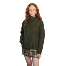 Women's Aran Cable Knit Side