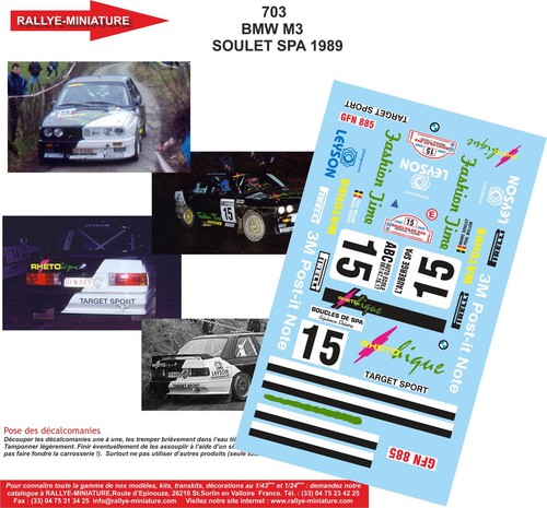 Decals ref 0703 bmw - decals, 1/43