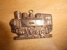 Plaque en laiton commémorative du club ferroviaire d’Antony Corpet Louvet 1970