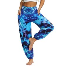 Femme Hippie Sarouel Harem Thai Pantalon Poches Boho Fleuri Print Taille Haut...