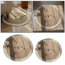 Tapis rond en jute gland