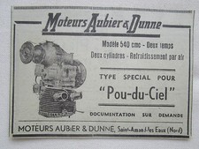 1-3/1935 PUB AUBIER DUNNE SAINT AMAND LES EAUX MOTEURS POU DU CIEL MIGNET AD