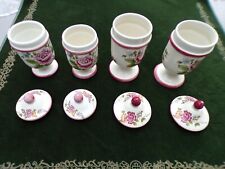 Ensemble 4 POTS FAÏENCE DE VILLEROY ET BOCH modèle VIEUX STRASBOURG
