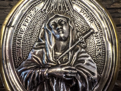 Ancienne plaque vierge des - vierge,