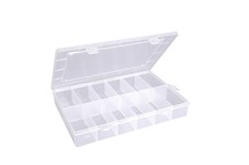 Boite rangement plastique PP-Eco avec 12 compartiments solide pour vis et aut...