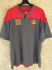 Maillot rugby à XIII DRAGONS CATALANS collector 10 ans shirt gris ISC XXXL