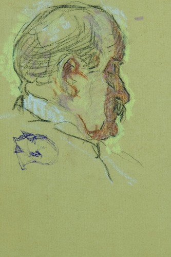 Ancien tableau portrait - , homme