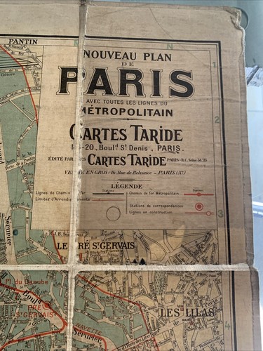 Nouveau plan paris taride - plan, de