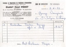 1975 FABRIQUE ET REPARATIONS DE RADIATEURS D AUTOMOBILES ETS HENRI PERET A LI