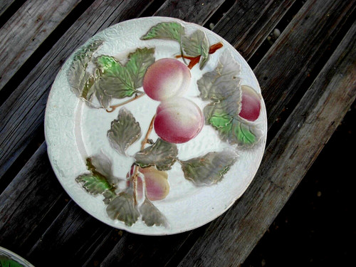 Ancienne assiette barbotine - ancienne,