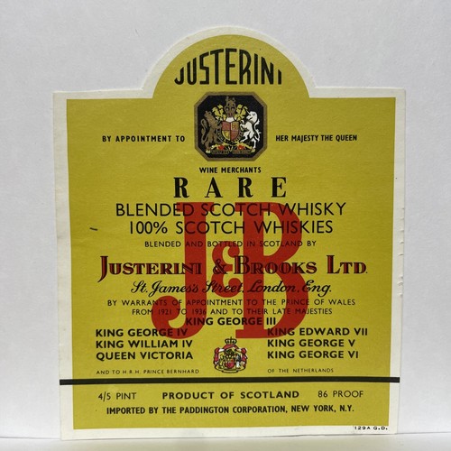 Justerini brooks ltd - ltd., rare
