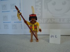PLAYMOBIL vintage western indiens guerrier indien famille du set 3396 de 1989 #1