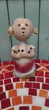 Vintage Pique Fleurs Figurine Porcelaine signée VIREBENT Made in France