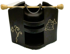 Brule parfum marron coupelle suspendue motif poisson 14 x 16,5 x 8 cm env