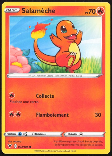 Carte pokémon salamèche - carte,