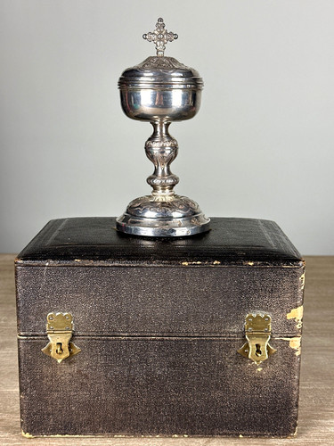Ancien ciboire argent massif