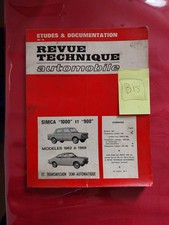 Revue Technique SIMCA 1000 900 GL L GL GL9 S GLA COUPE 1962 1967
