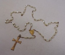 Superbe chapelet ancien en perles de nacre - 36 ctms