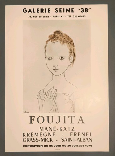 Affiche foujita 1974 64 - foujita,