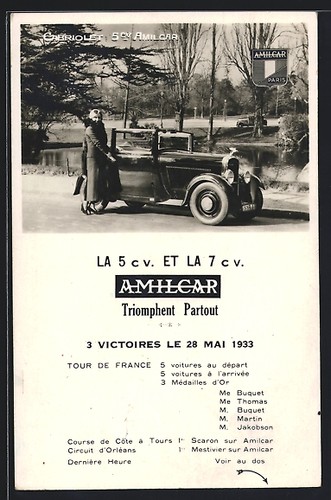 Carte postale cabriolet 5ev