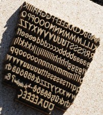 Police de Caractères à dorer 5 mm fer reliure dorure bronze/laiton ancien cuir--