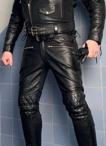 Pantalon cuir moto - pantalon,