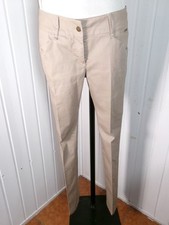 Pantalon toile beige taille basse reglable enduit Terre de Marins 38 w28