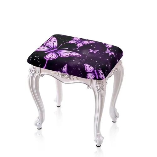 Purple butterfly stool covers - stool,
