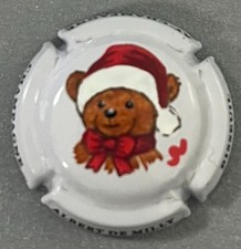 1 Capsule de champagne Palm, Peinte à La Main ALBERT DE MILLY, OURSON NOEL 2024