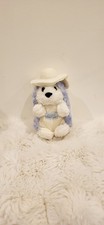 Peluche hérisson Tartine et Chocolat bleu clair 18 cm doudou bébé luxe