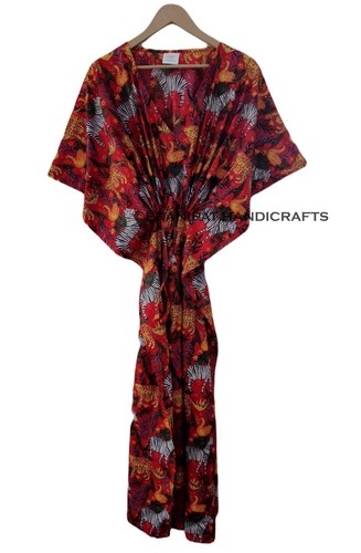 Robe caftan hippie imprimé