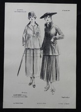 Gravure ancienne MODE / Supplément Journal des Demoiselles 1917   ** B2