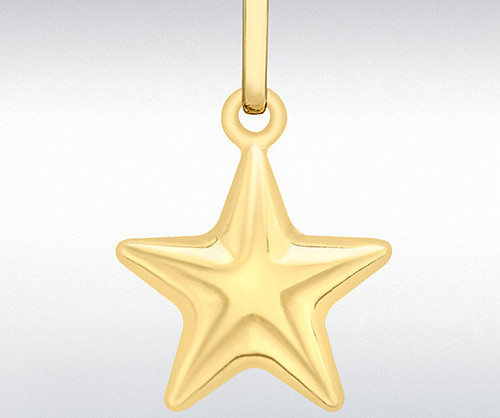 Charm étoile 9 carats - or,