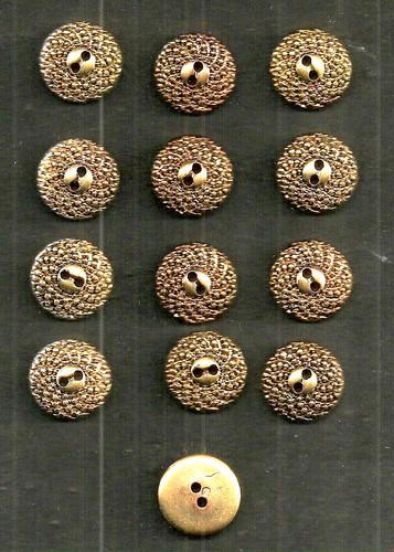 Mercerie boutons doré et - boutons, "doré