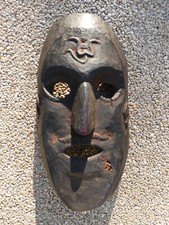 masque népalais de chamane art primitif 