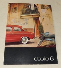 Ancien Dépliant publicitaire SIMCA Etoile 6 - Vintage