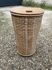 Petite Huche à pain Bois et Cannage. Tressage. Vintage