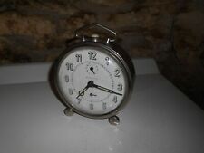 Ancien réveil métal chromé JAZ Répétition 11 cm