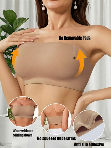 Ladies strapless bandeau bra - ladies,