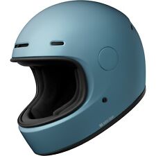 Casque De Moto Rétro L - John Doe JD/ONE Gelé Acier Bleu - Biker Classique