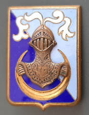 ECOLE ABC CAVALERIE HUSSEIN DEY Drago O.M. 1947 Insigne ORIGINAL AFN Algérie