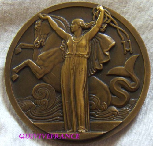 Med14851 medaille art deco - -,