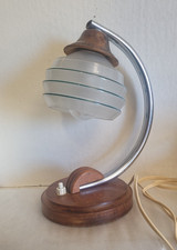 lampe art déco bois chrome