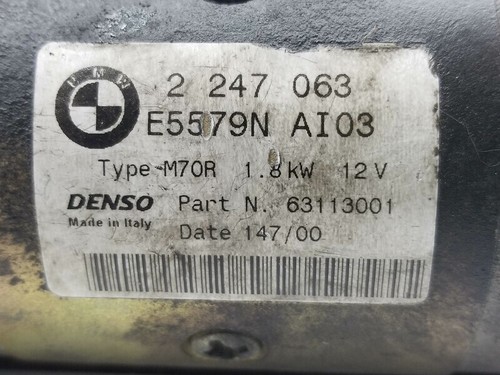 63113001 démarreur bmw serie - 63113001,
