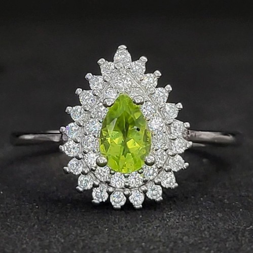 Bague poire argent sterling - poire, en