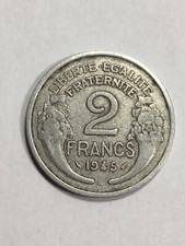 Monnaie France 2 Francs Morlon Alu 1945 C TB (1/N3)